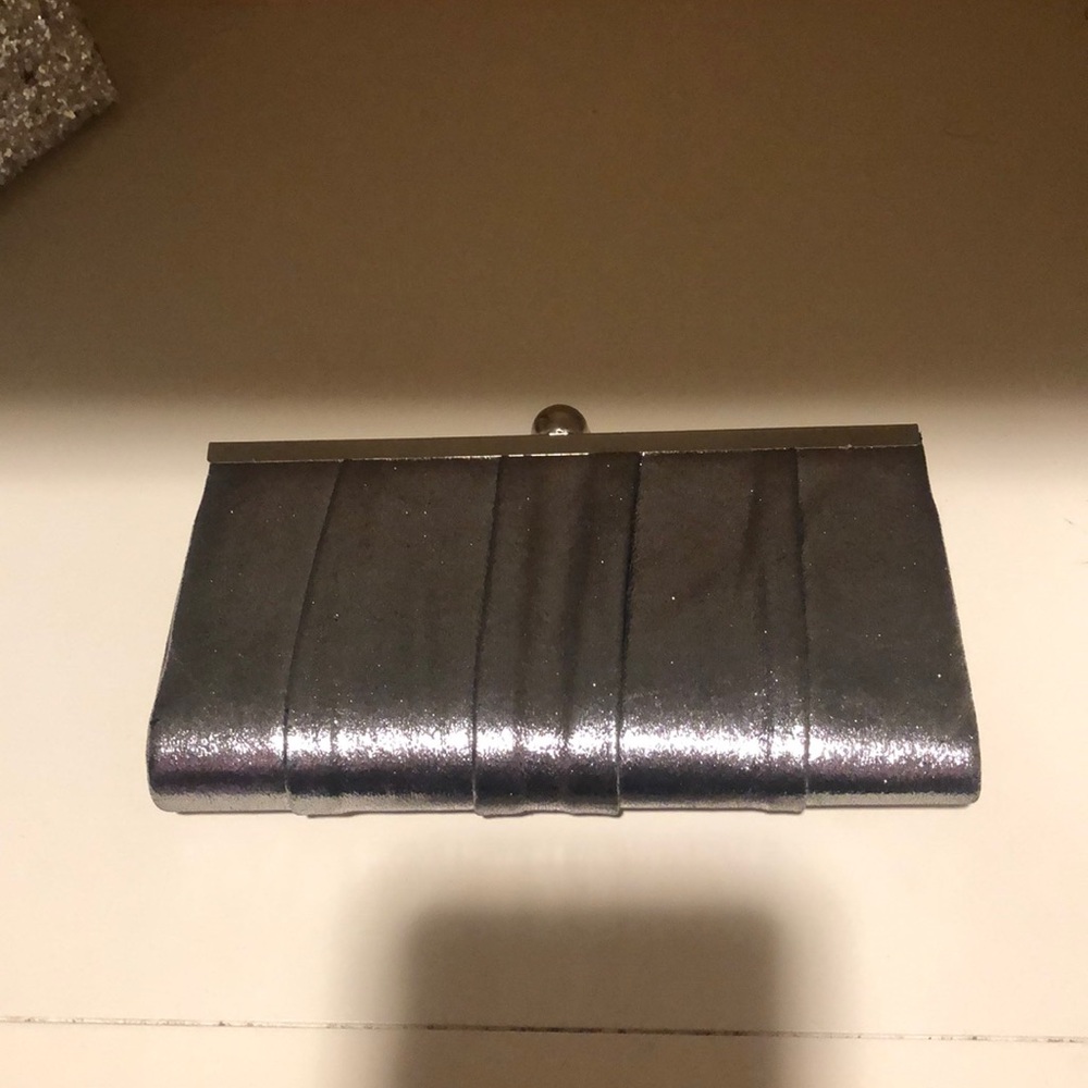 Simple silver clutch